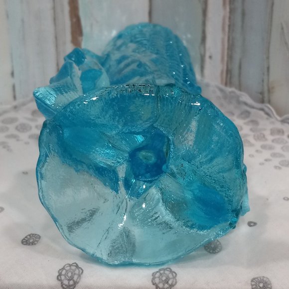 Vintage L.G. Wright Blue Corn Cob Vase From Dugan Mold - Picture 6 of 6